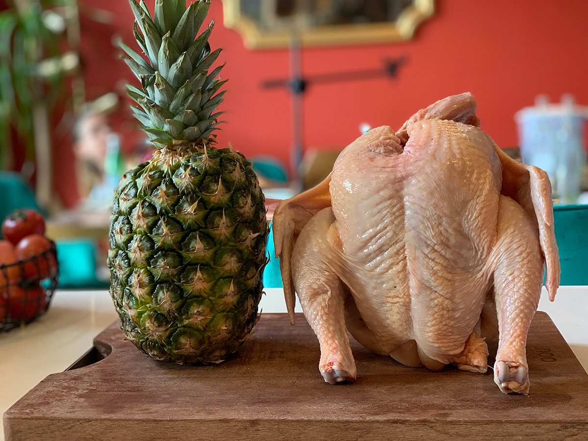 【夏威夷菠萝烤鸡】全网最搞笑吃鸡