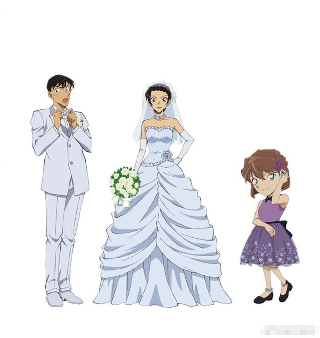 《名侦探柯南》最新宣传图,新一和小兰的结婚照有……__财经头条