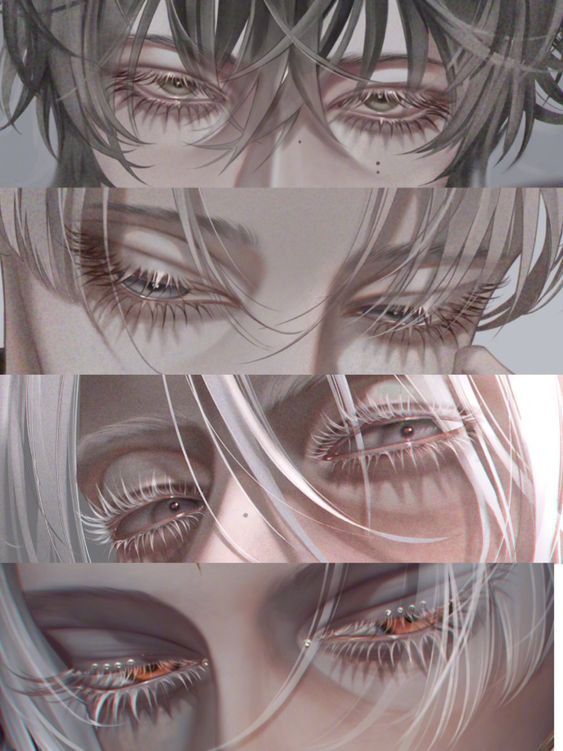 一组动漫人物的眼神绘画集__财经头条