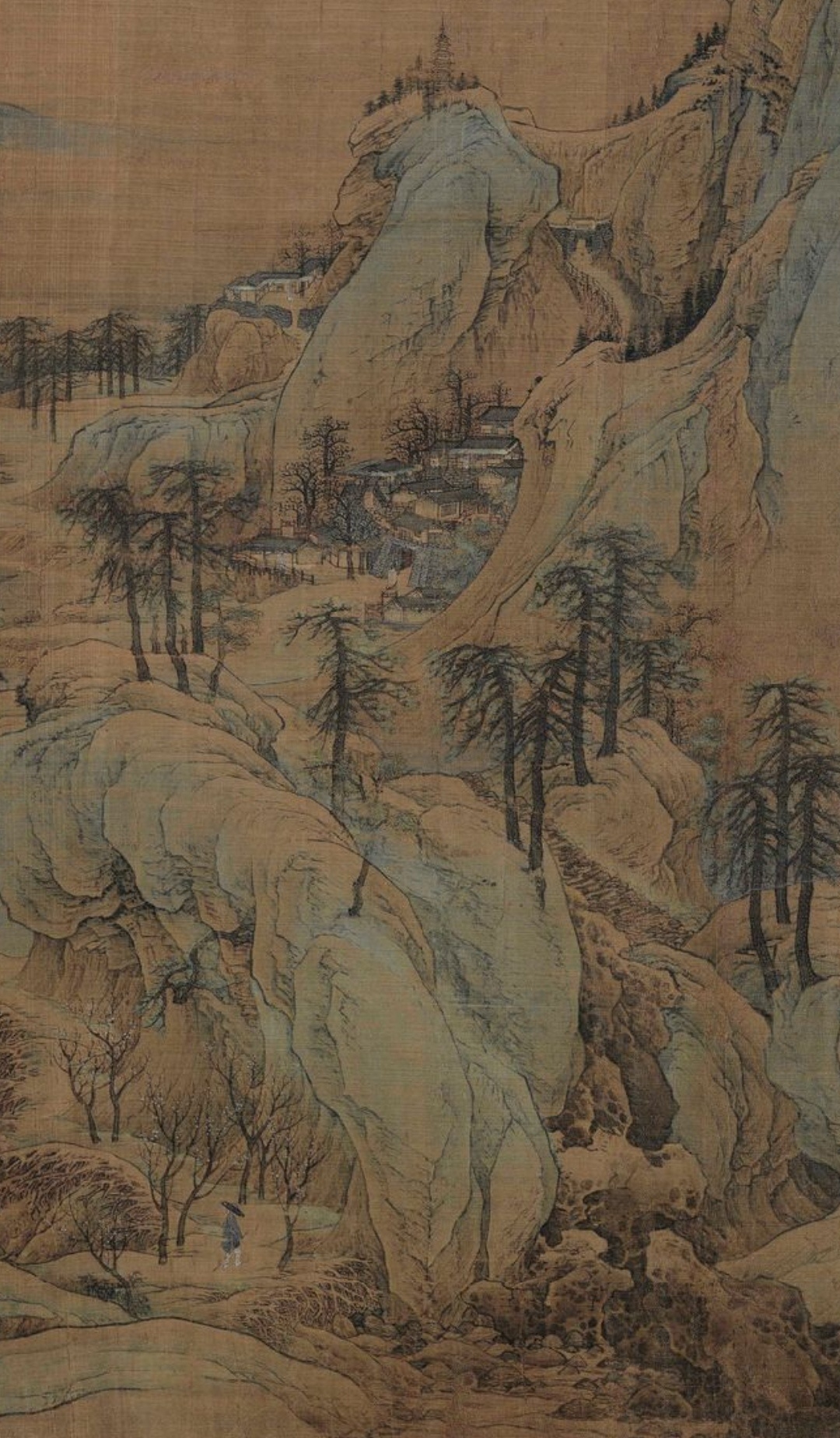 南宋赵伯驹 《江山秋色图》 欣赏