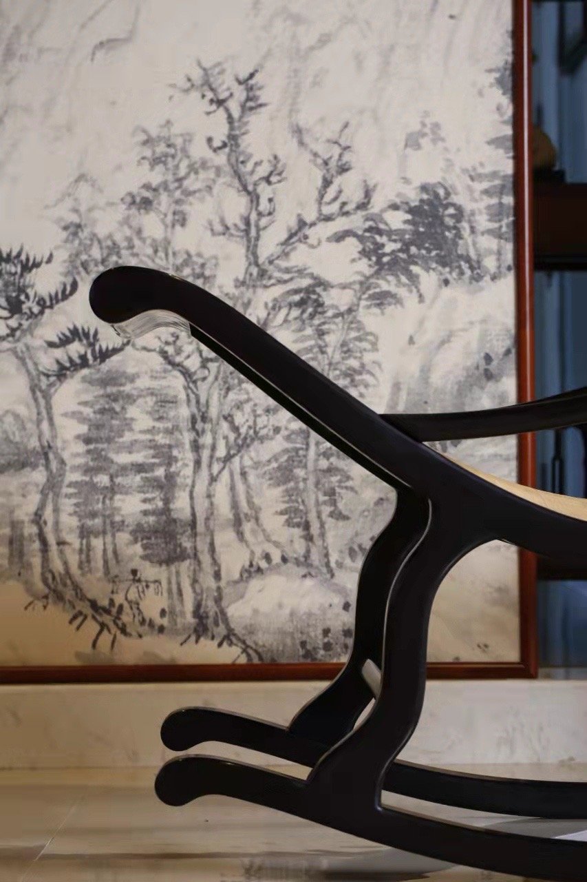 紫光檀呼吸躺椅,当代家具大家顾永琦的成名作