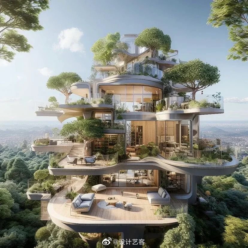 树状的住宅,仿生于自然的灵感