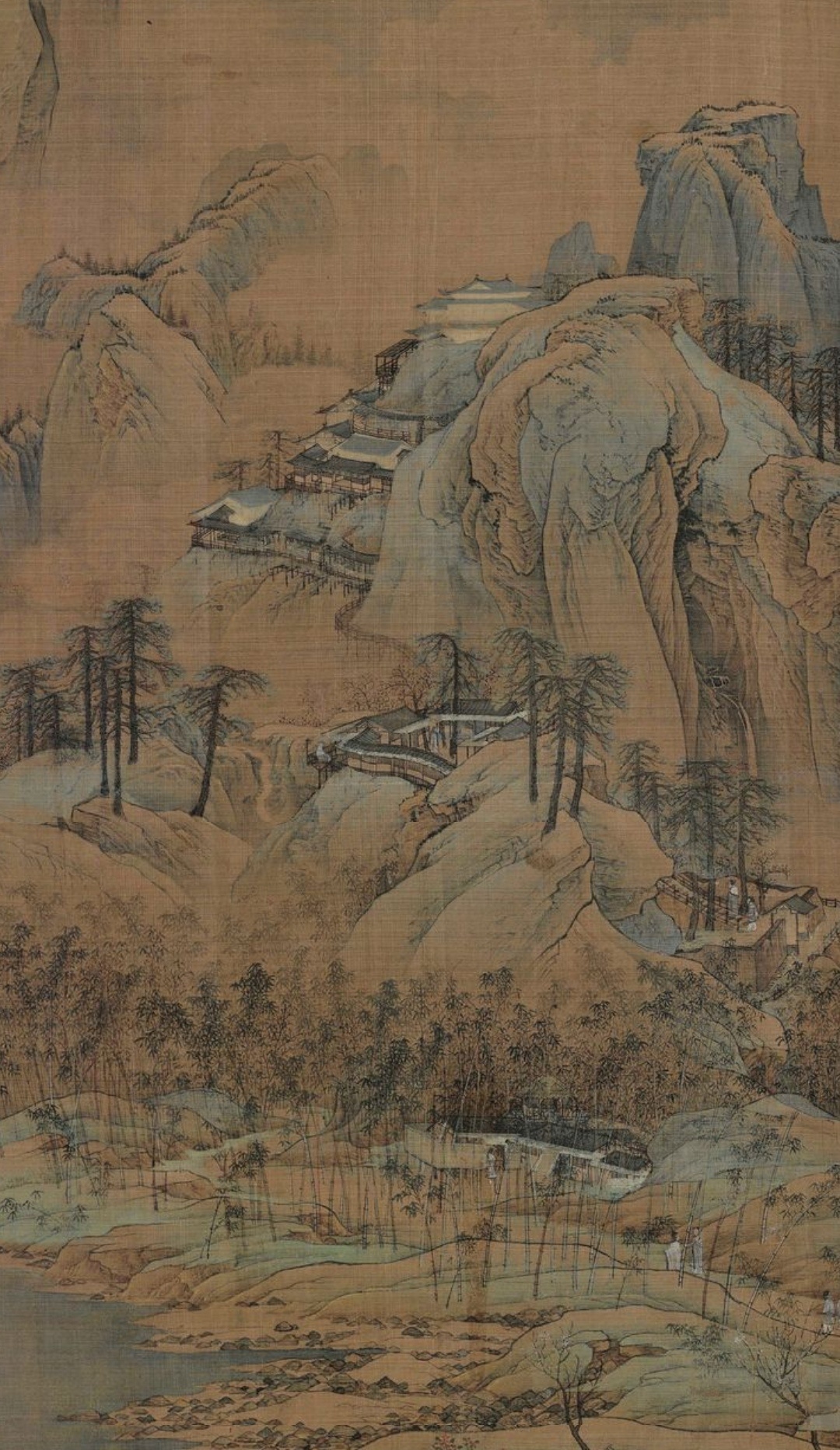 南宋赵伯驹 《江山秋色图》 欣赏