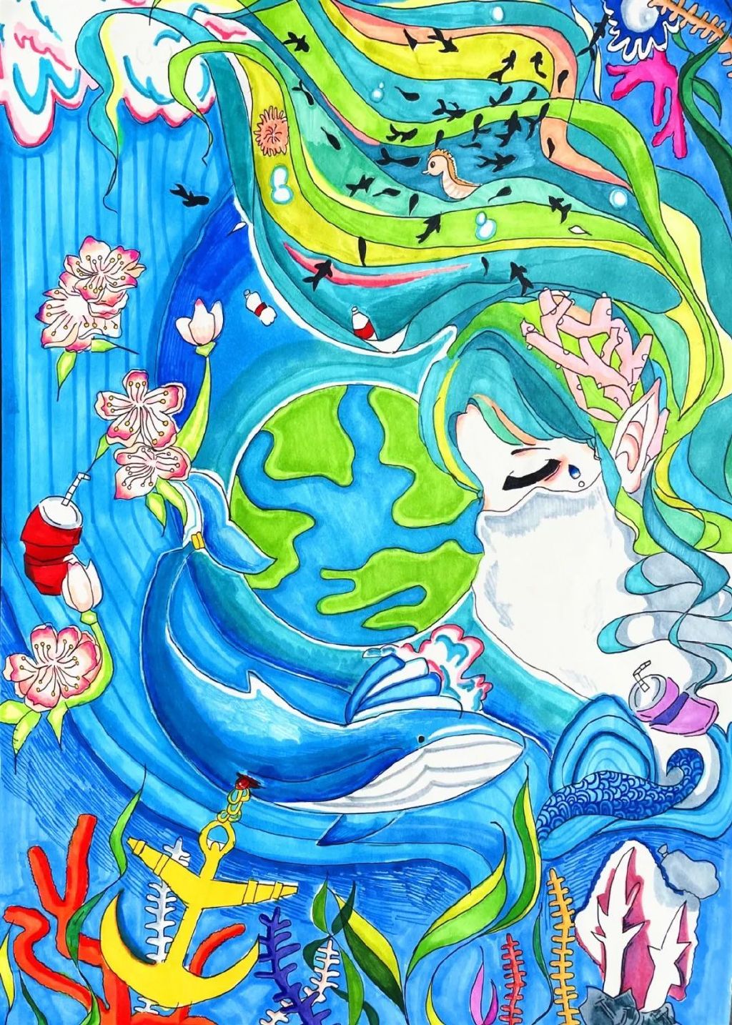 童心绘环保丨全市中小学生环保绘画大赛作品赏析(19)__财经头条