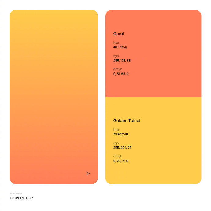 一组双色渐变配色灵感参考