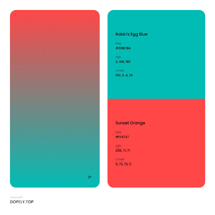 一组双色渐变配色灵感参考