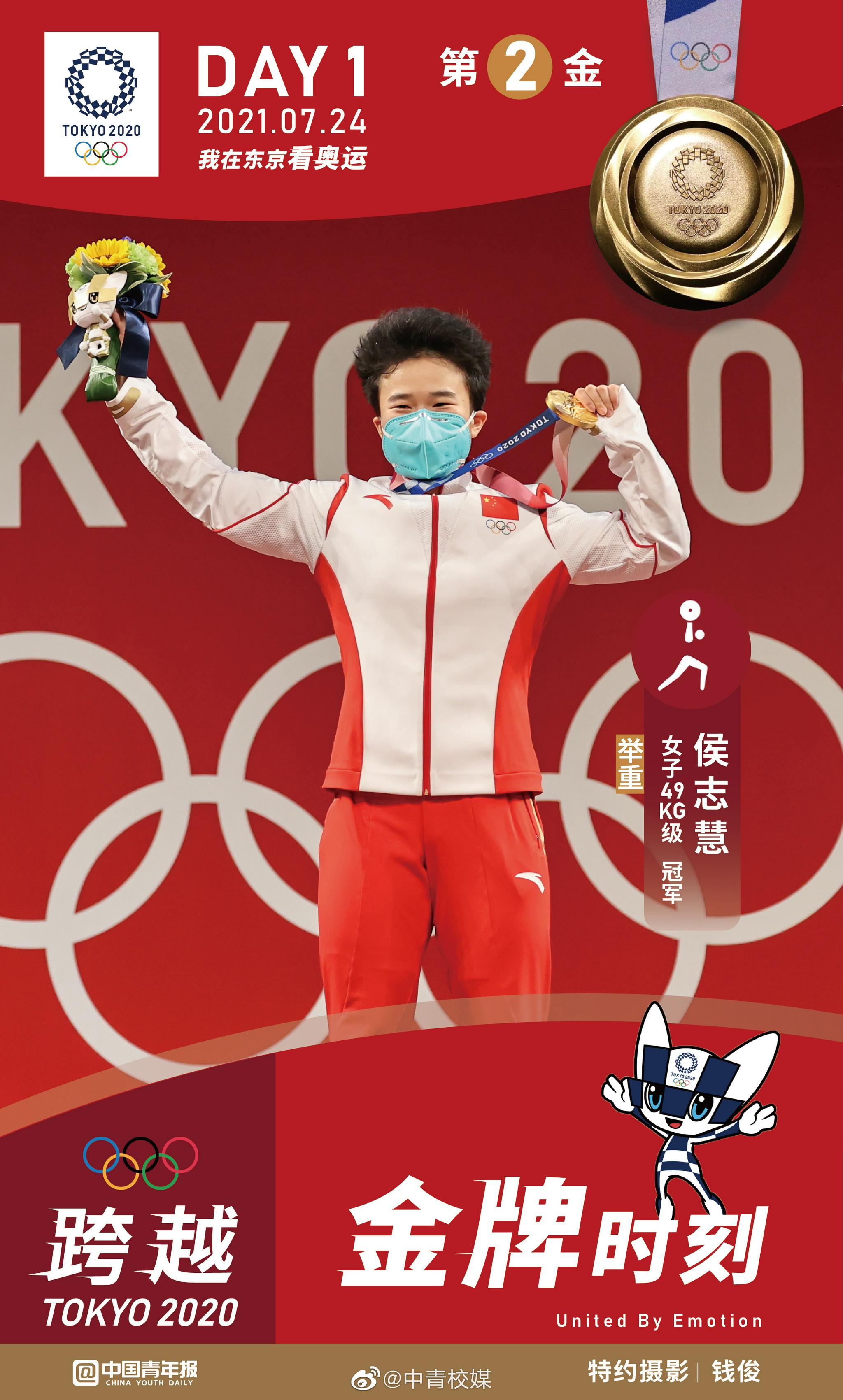 五天十金,中国奥运代表团厉害了!一波海报送福利