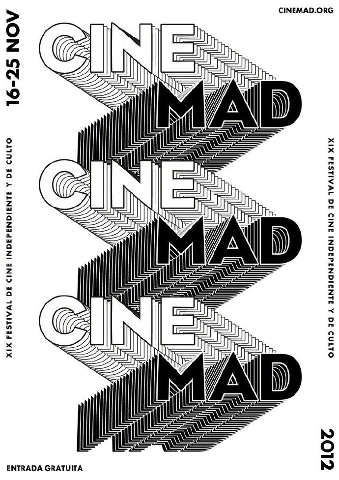 立体空间感 文字重复海报创意