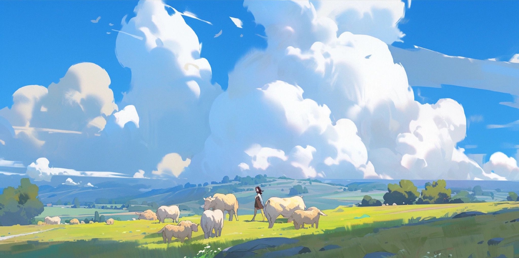 好喜欢这组蓝色ipad电脑壁纸