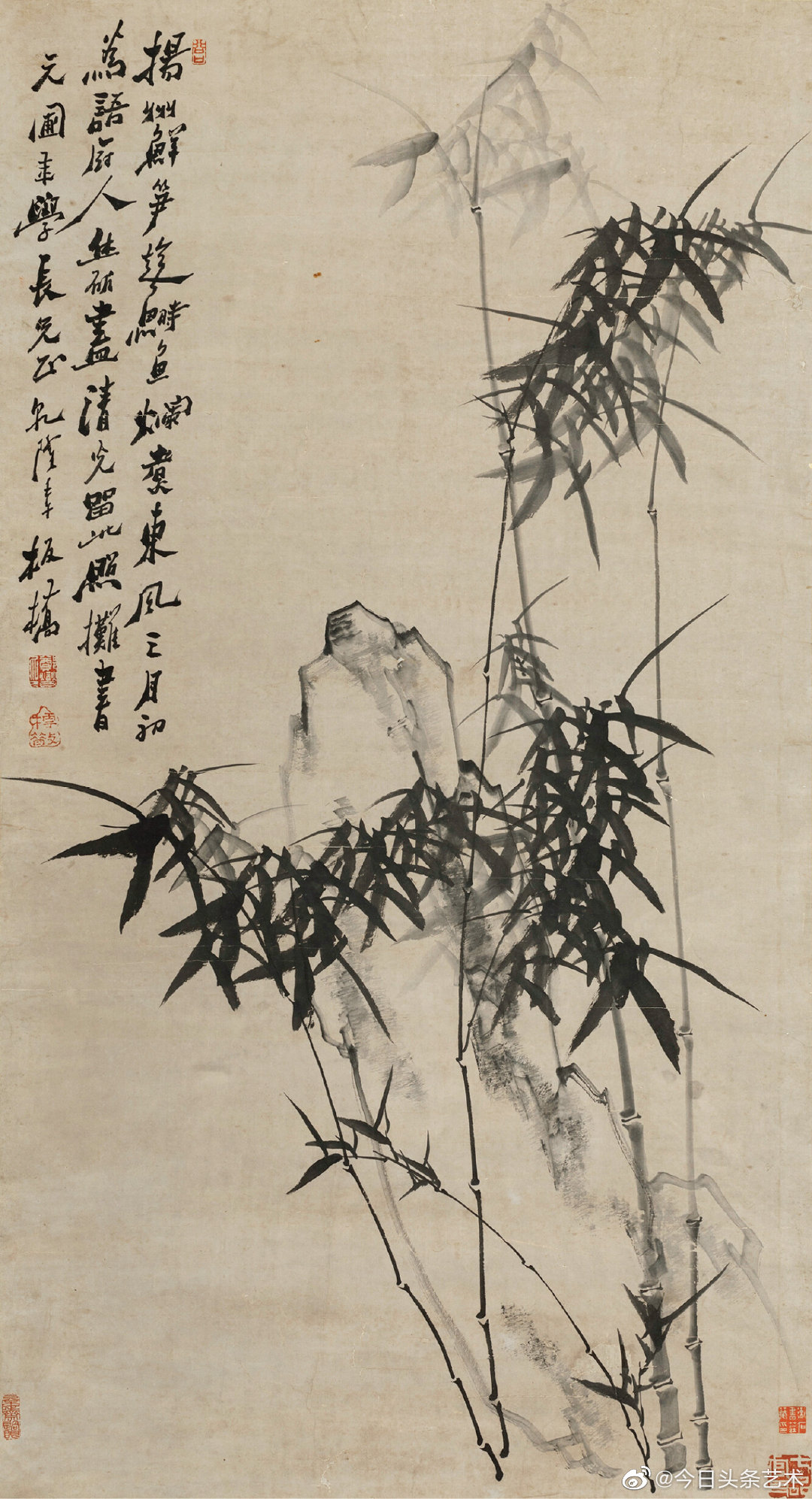 清代名家郑板桥墨竹图