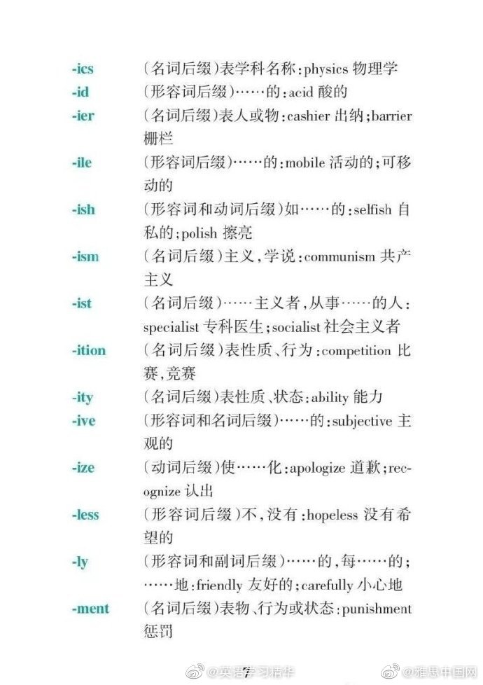 14张图让你轻松搞定高中英语常见的「词根词缀__财经头条
