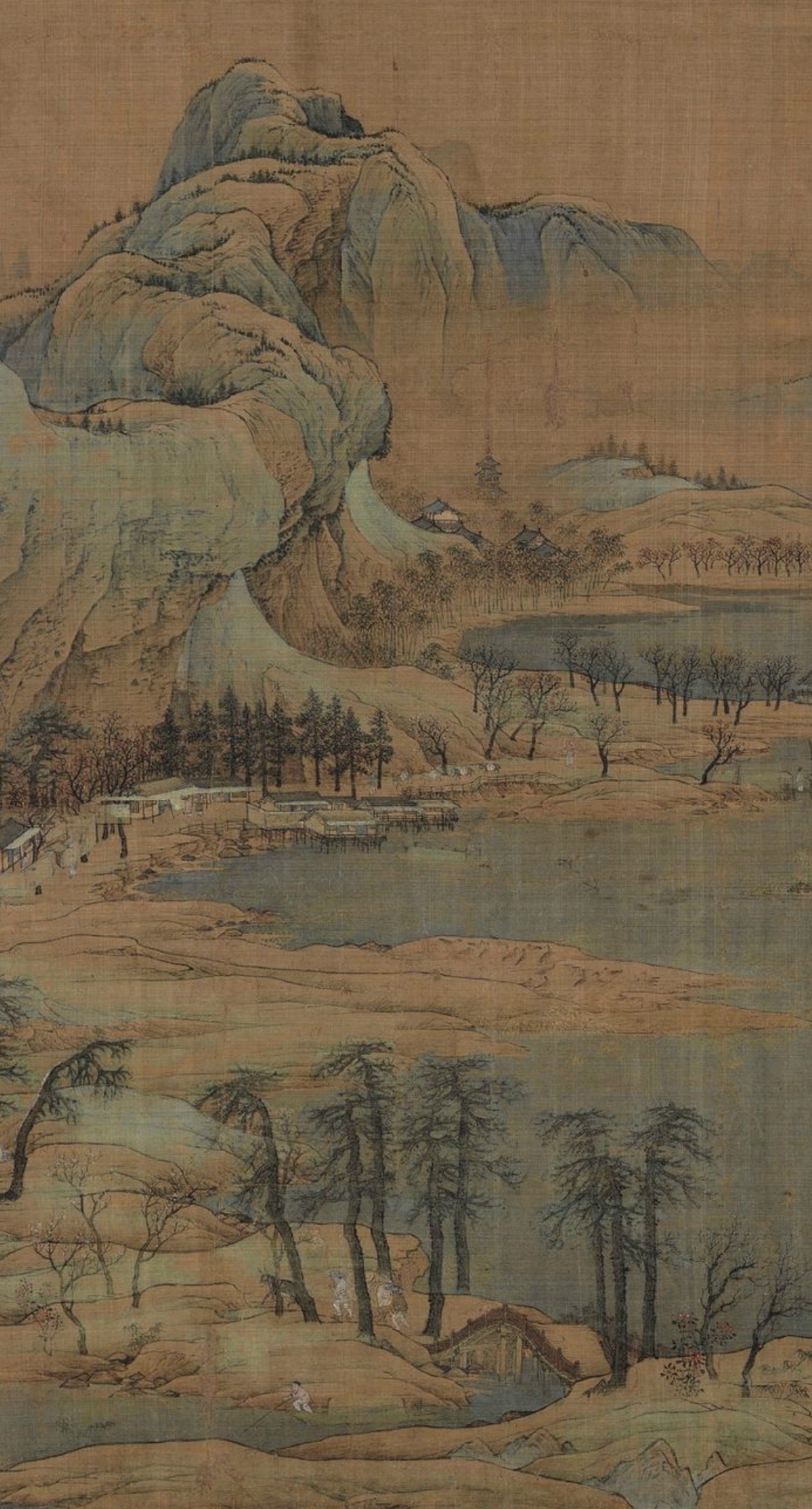 南宋赵伯驹 《江山秋色图》 欣赏