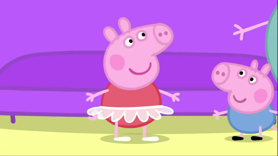 小猪佩奇佩奇这会是老师却教猪爸跳舞结果看傻眼了