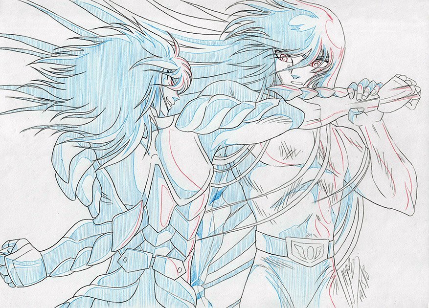插画师herazt创作的圣斗士星矢主题插画第十一弹