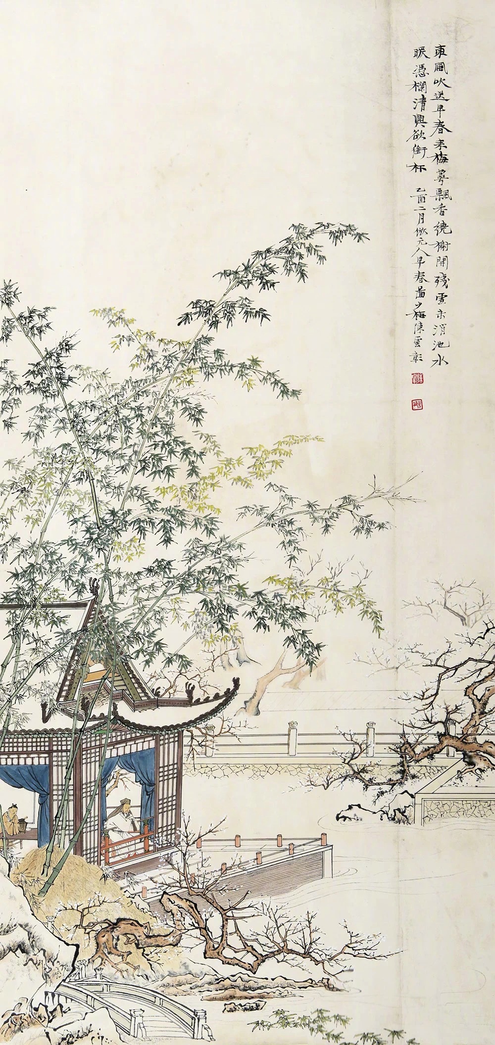 国画里的春天春风拂面
