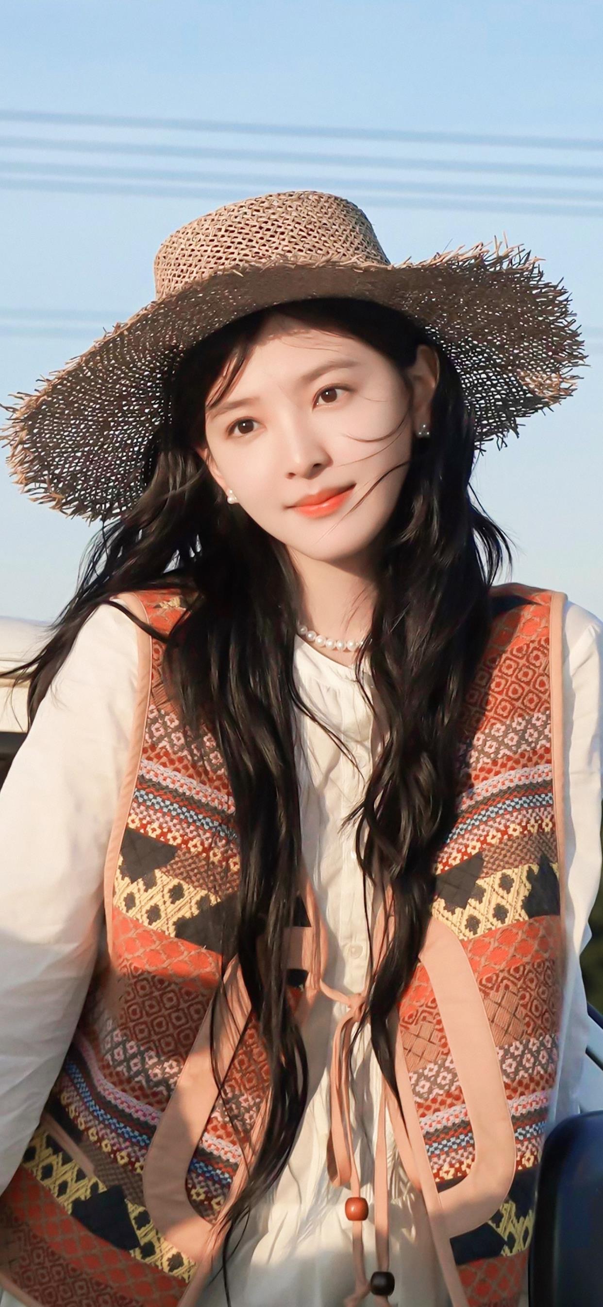 清新甜美少女章若楠手机壁纸