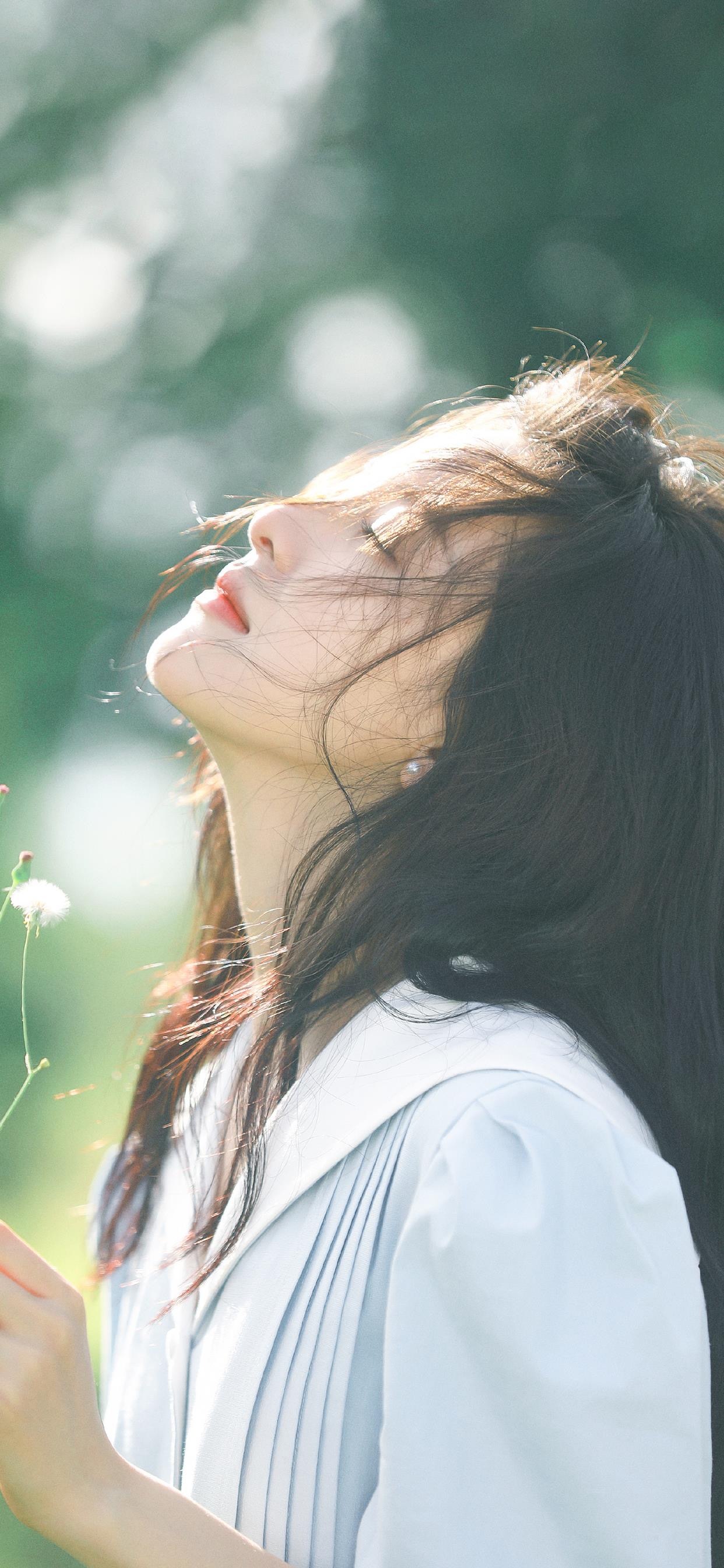 清新甜美少女章若楠手机壁纸