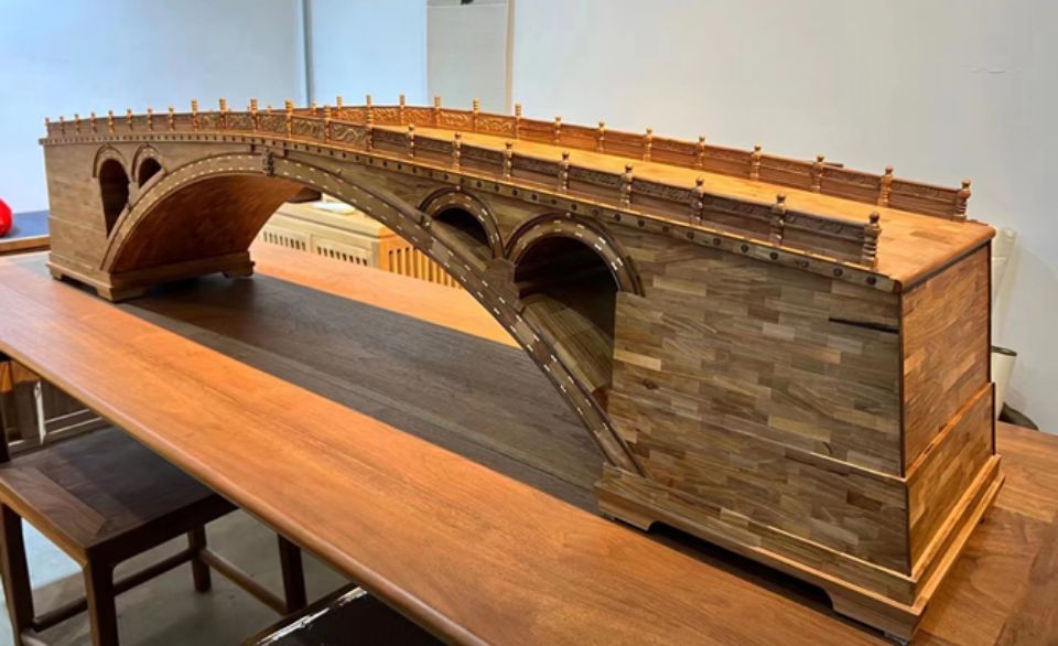 高清图|榫卯结构的微缩木制赵州桥让您先睹为快!_文化_商广网