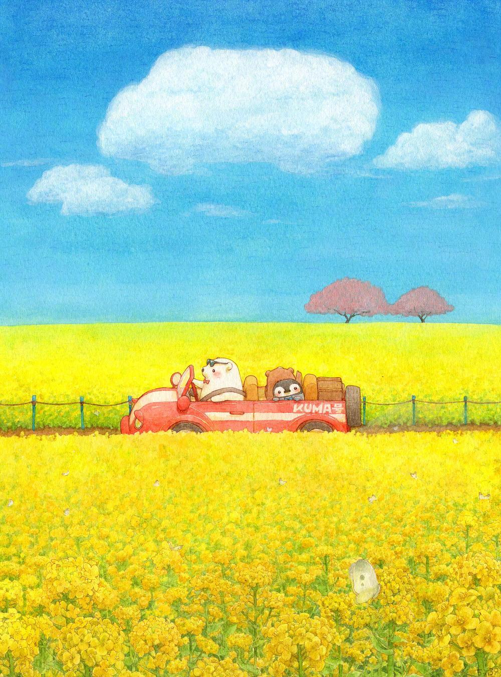 今日份治愈插画!画面好有爱by 日本插画师ちっふ