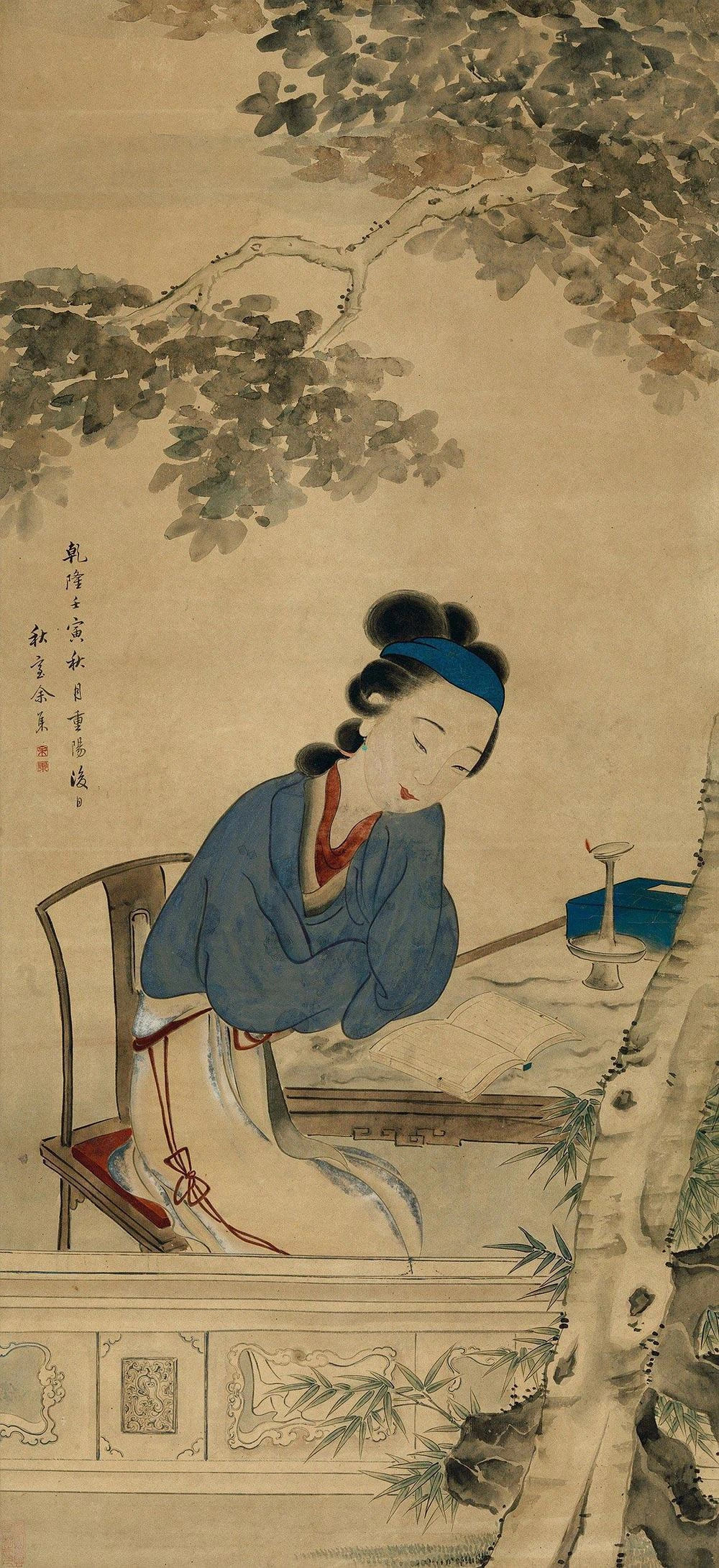 清代画家余集美人图欣赏!……_高清图集_新浪网