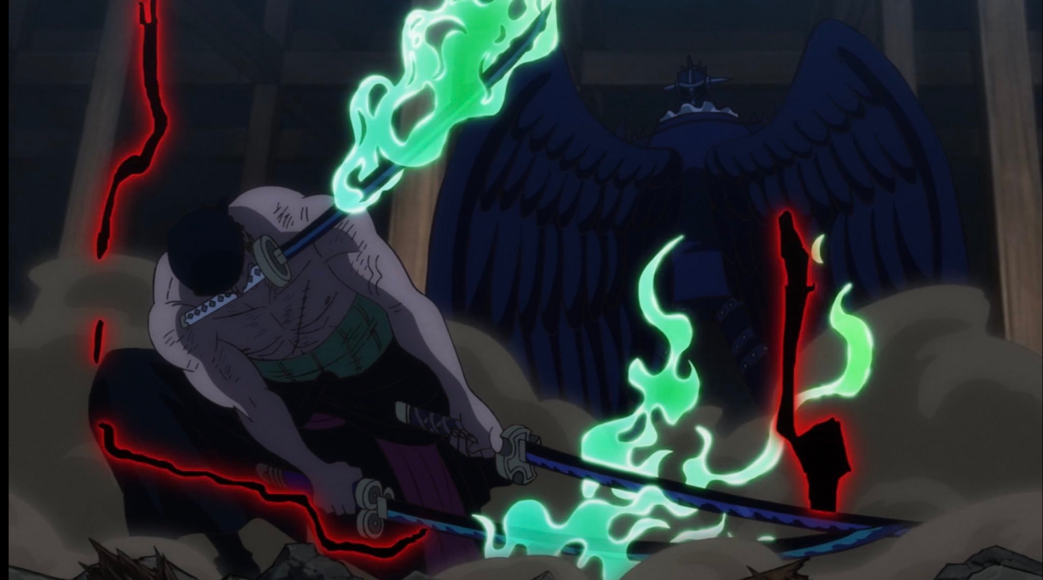 索隆和烬决战!太帅了!动画中的光影细节!_高清图集_新浪网