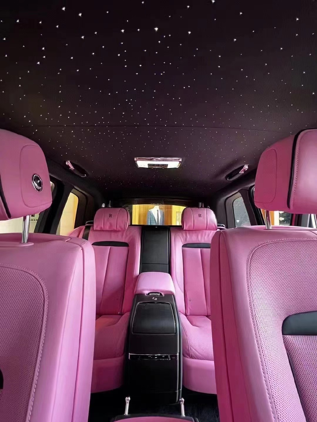 定制粉色库里南四座颜色双拼内饰带星空顶