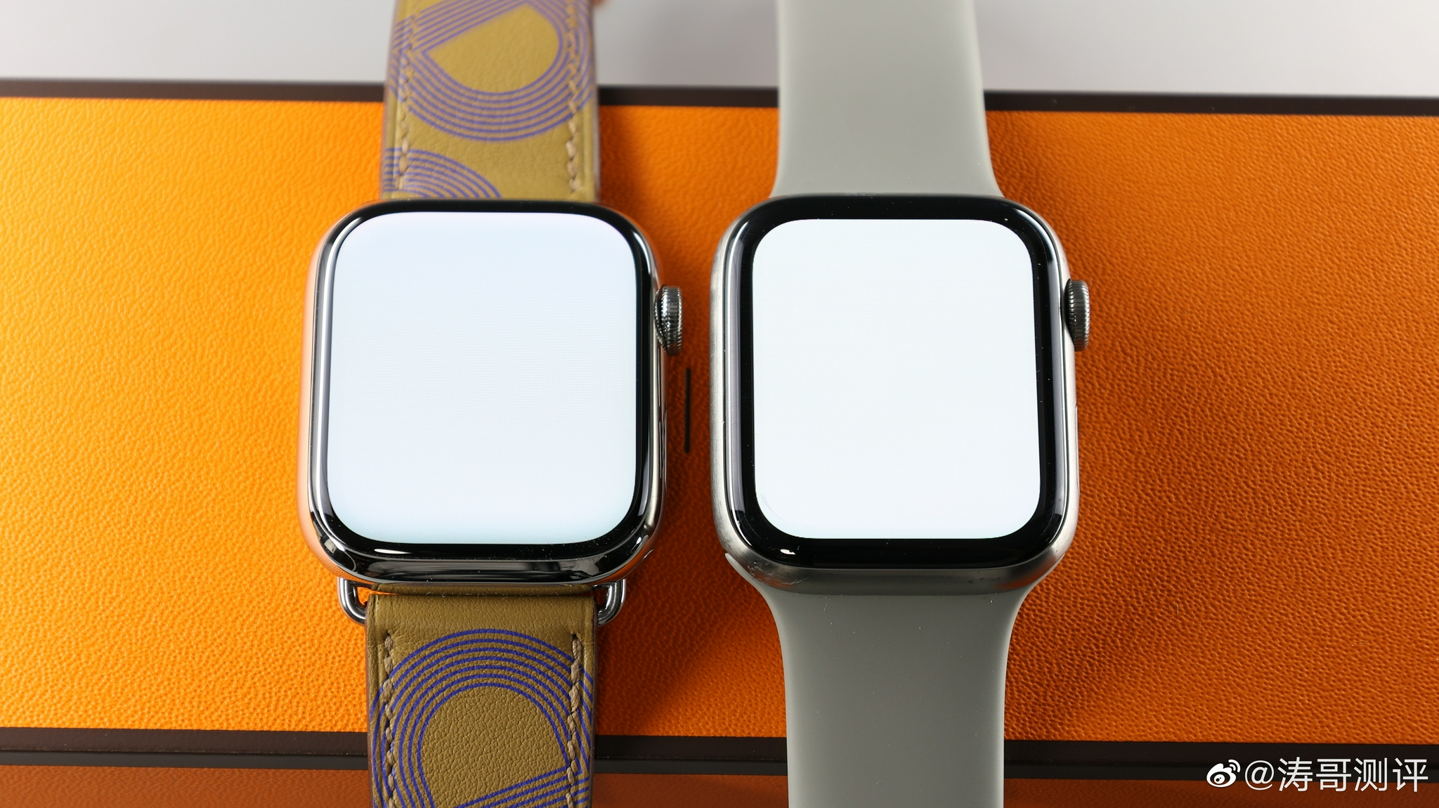 apple watch series 7爱马仕版45mm表盘开箱实拍,颜值尚可!