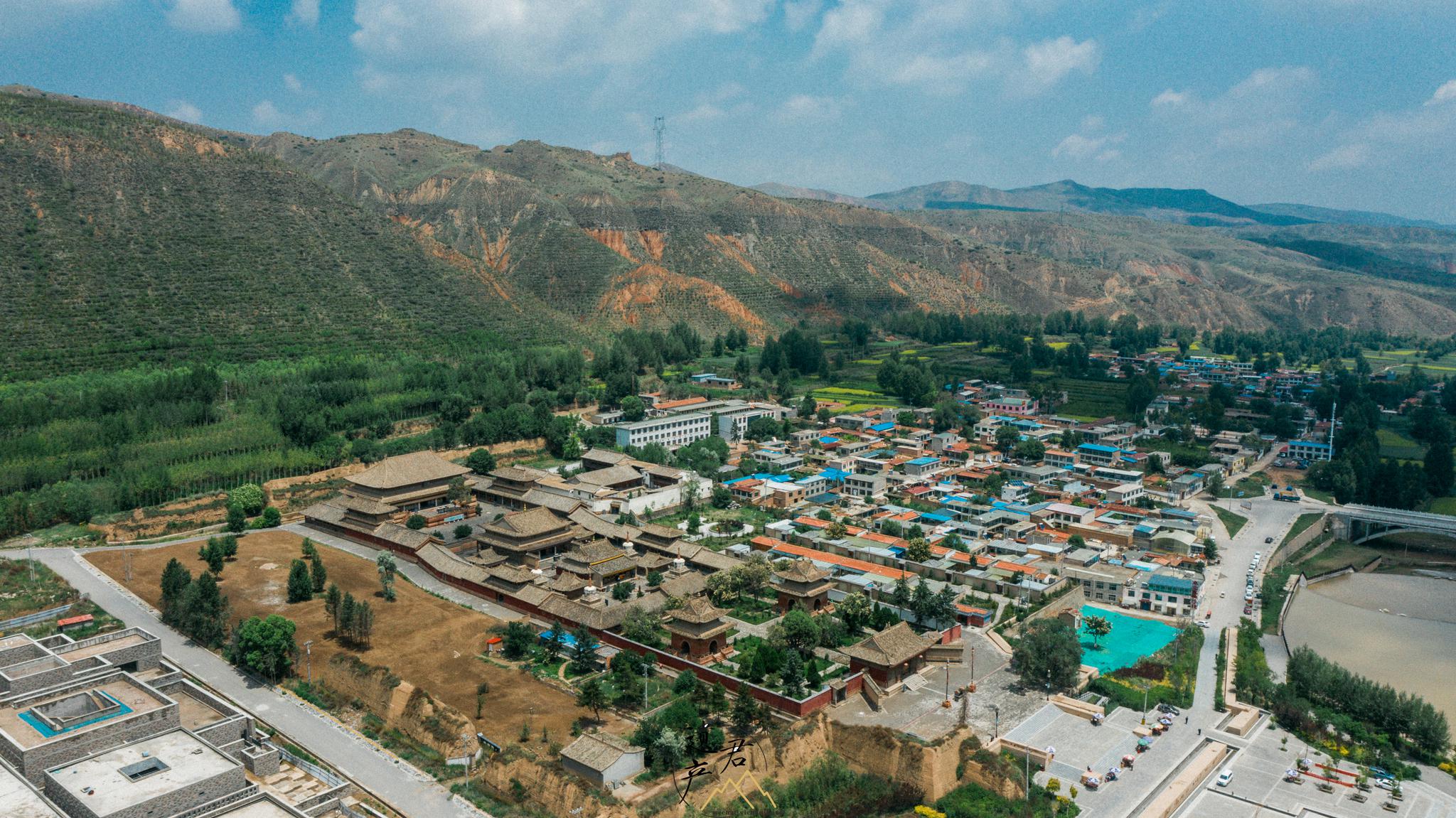 青海乐都瞿昙寺航拍,西北小故宫