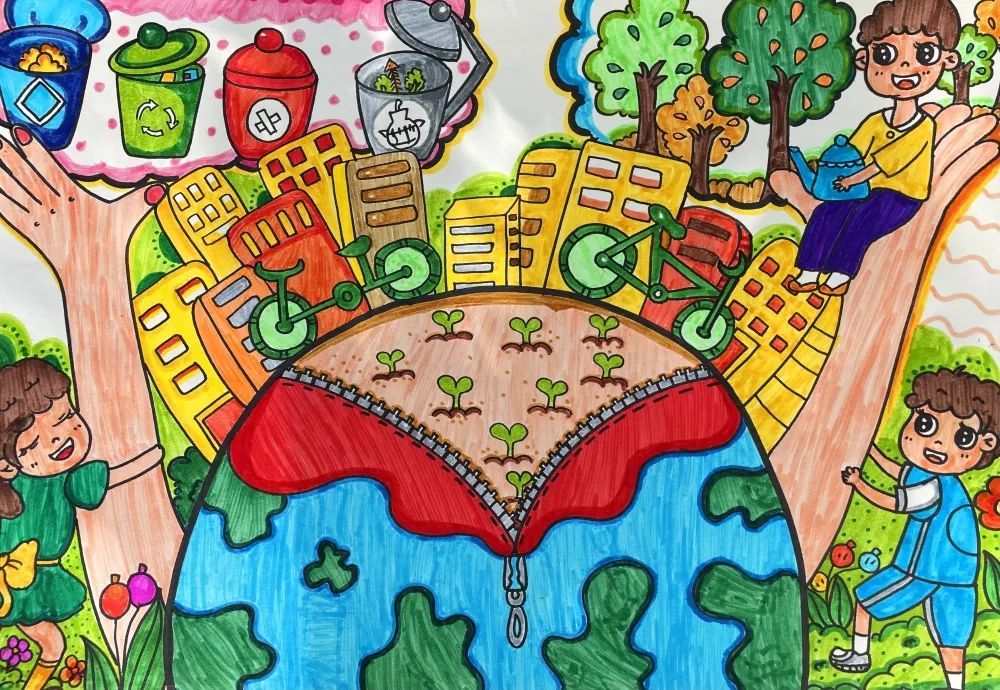 童心绘环保丨全市中小学生环保绘画大赛作品赏析(44)__财经头条