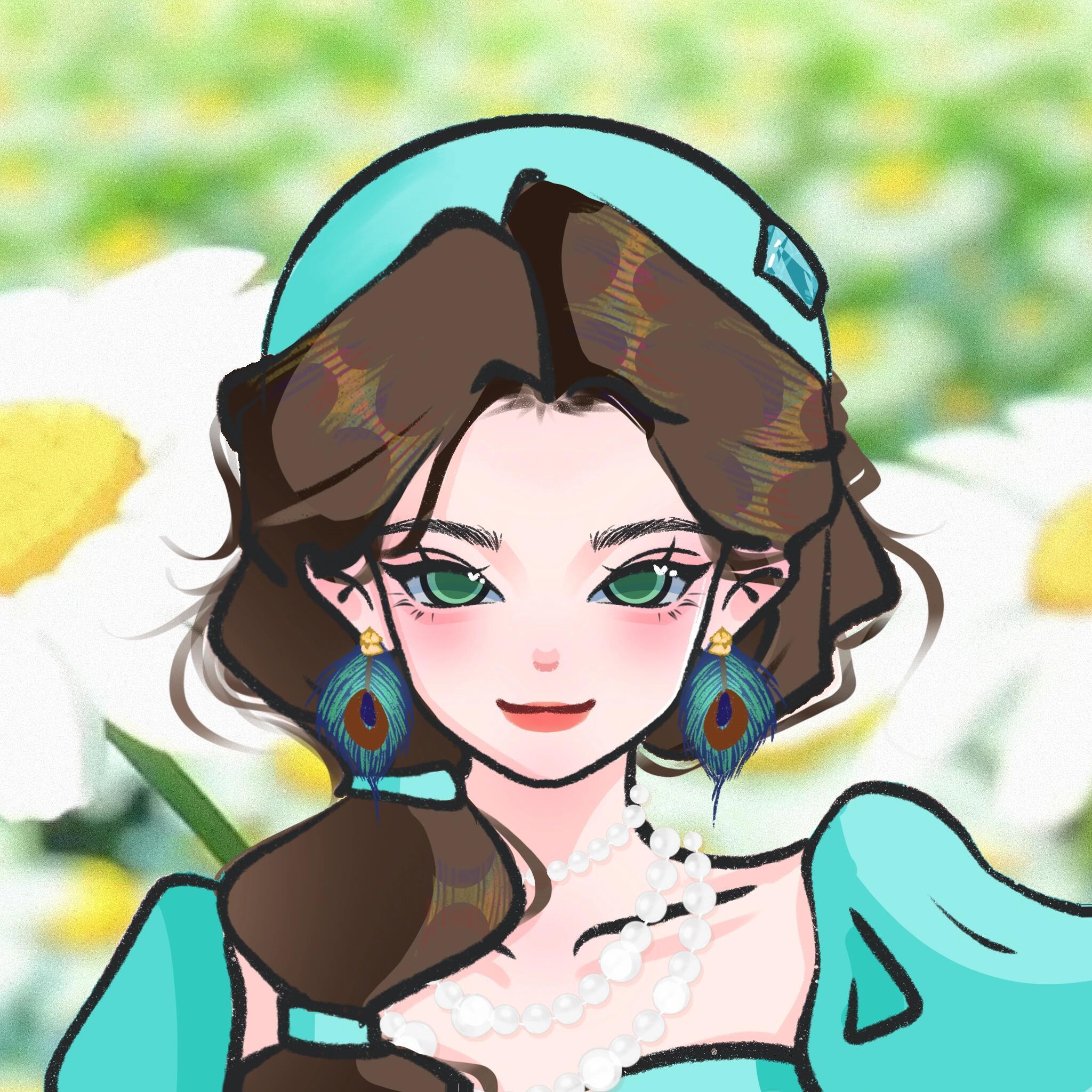 迪士尼公主手绘头像