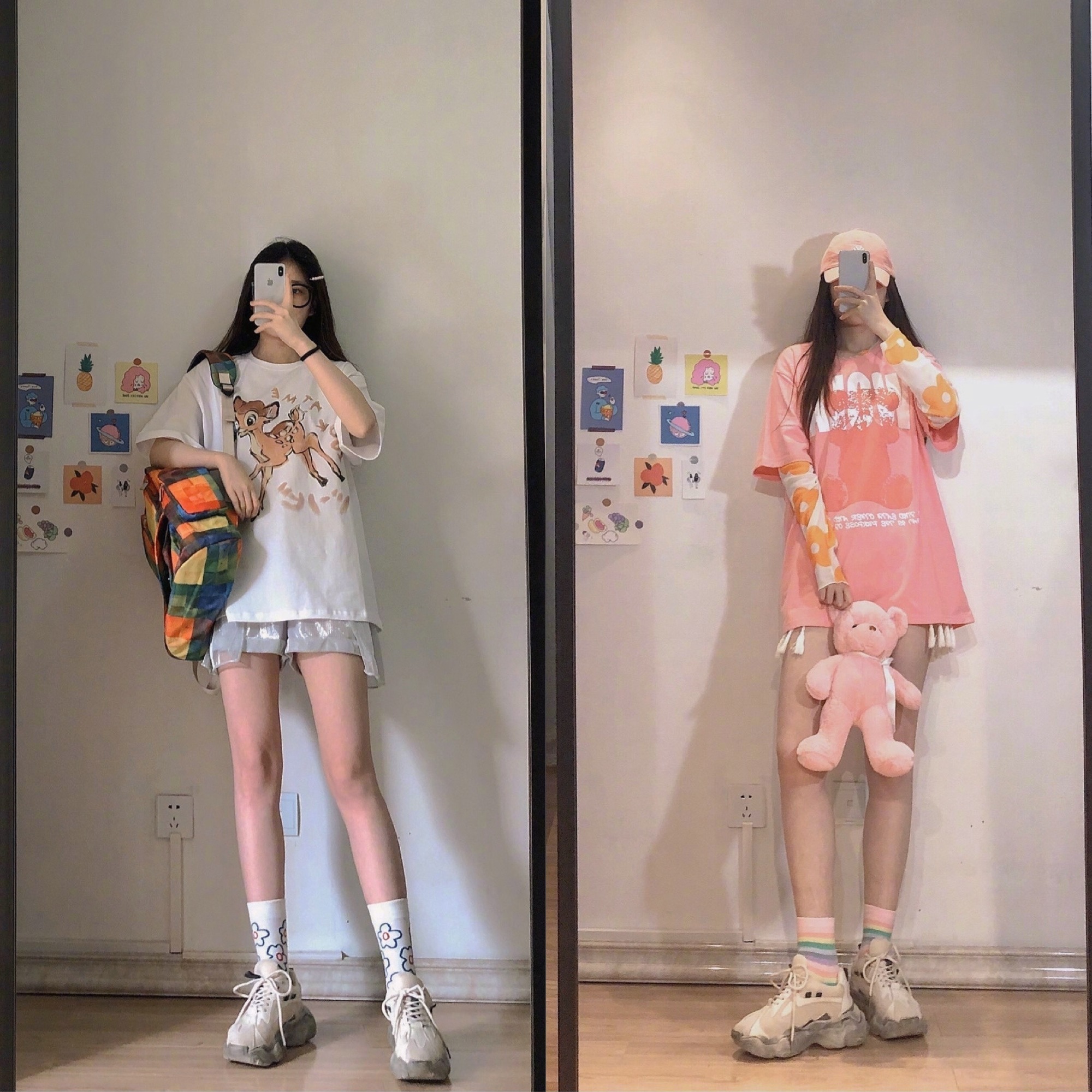 18套休闲可爱范儿的对镜穿搭合集