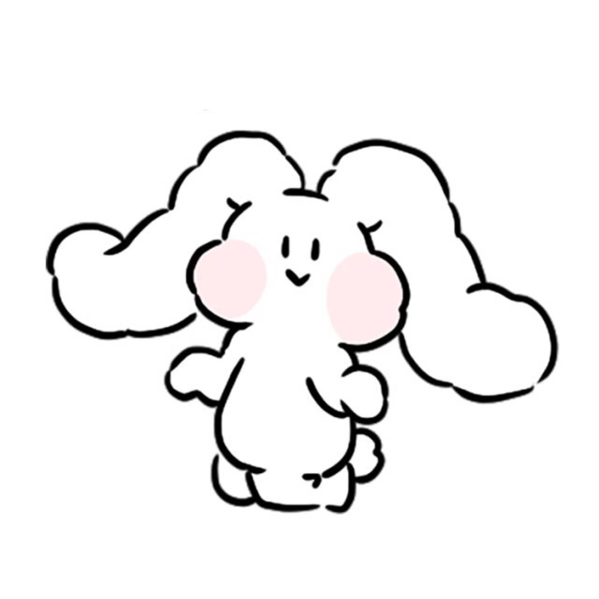 超可爱的大耳兔简约头像