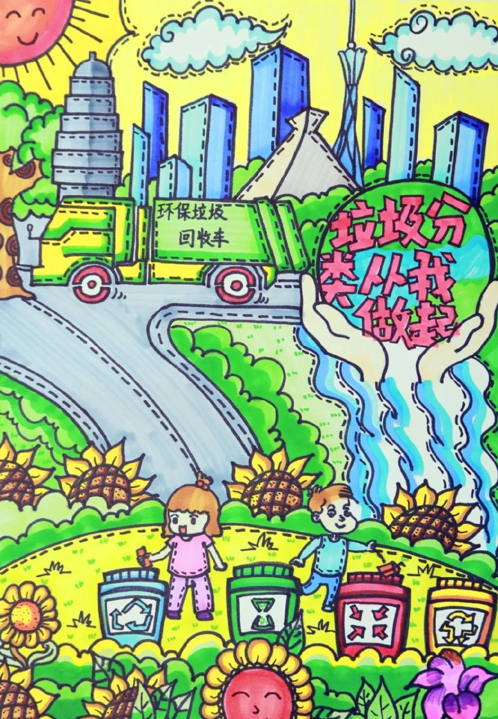 童心绘环保丨全市中小学生环保绘画大赛作品赏析(20)