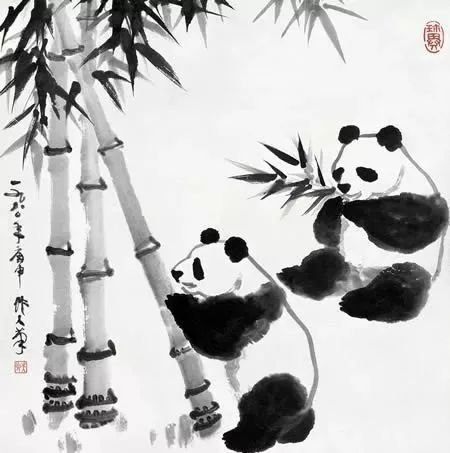 吴作人 熊猫 国画欣赏_高清图集_新浪网