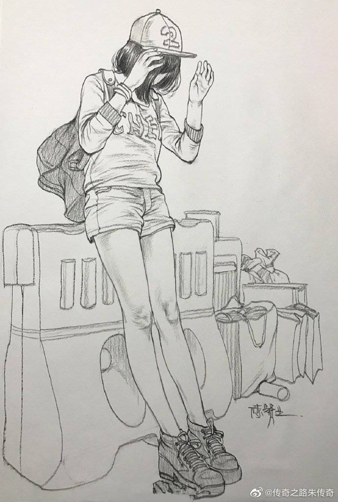 干净整齐的线性速写分享