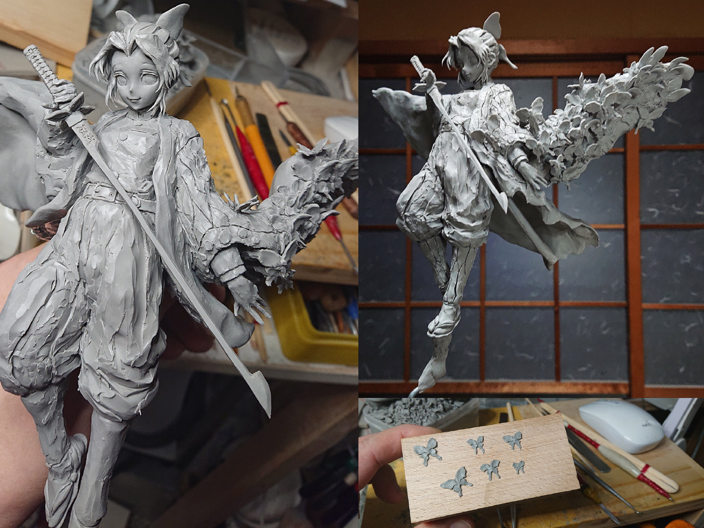 原型师大山竜的蝴蝶忍放出了更多图片,又开始做音柱了