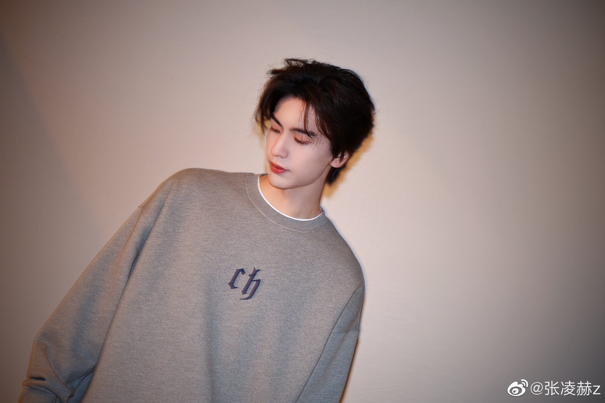 张凌赫模仿白鹿跑步