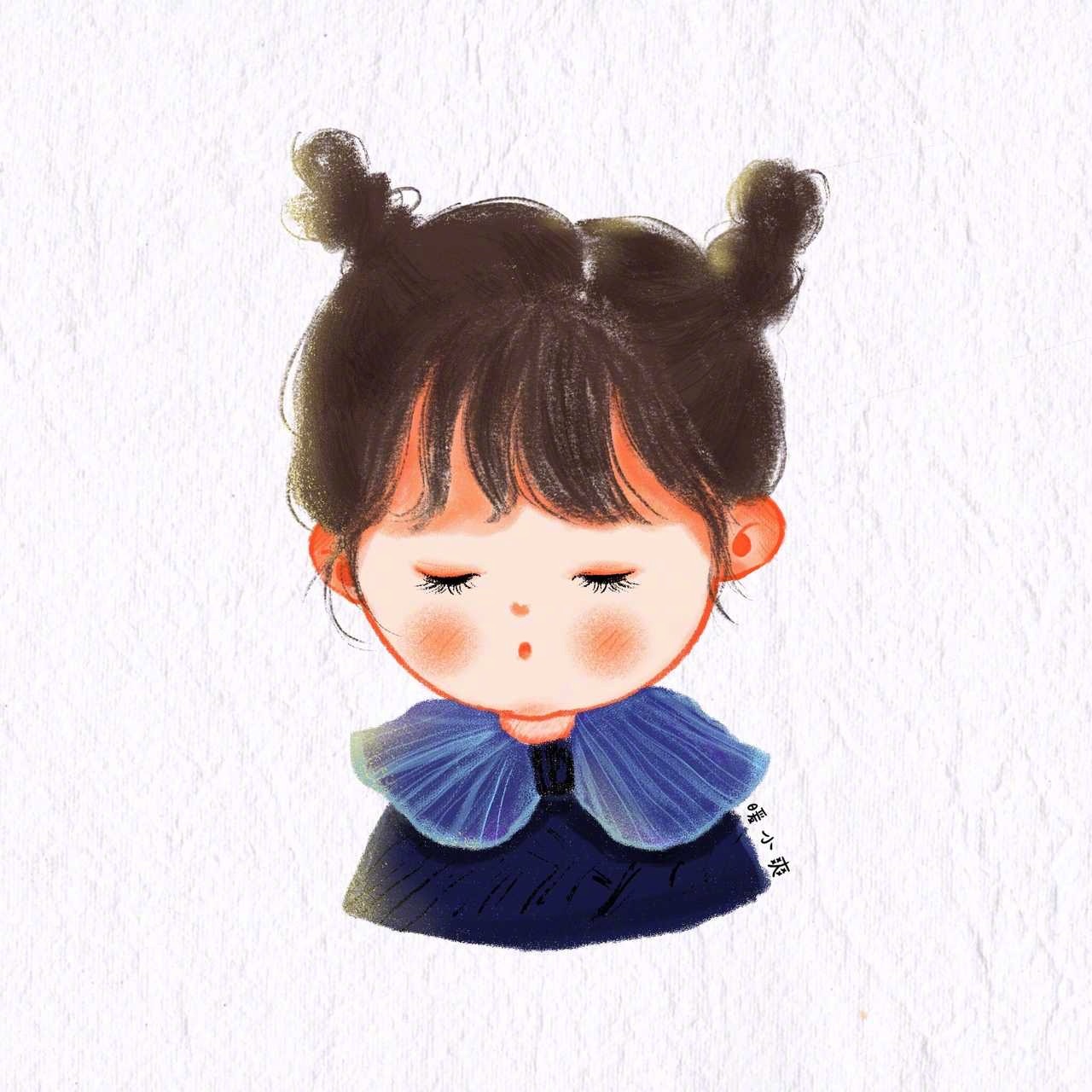 78心中有爱,眼中有光78超可爱的头像插画:暖小爽