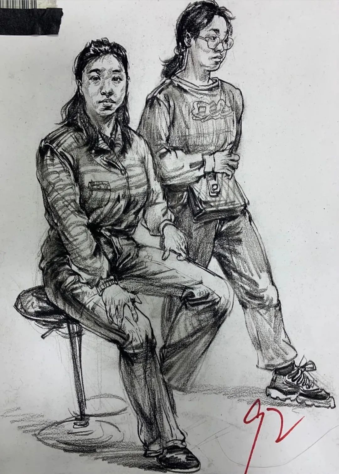 2022届黑龙江美术模拟联考一模(速写)高分卷