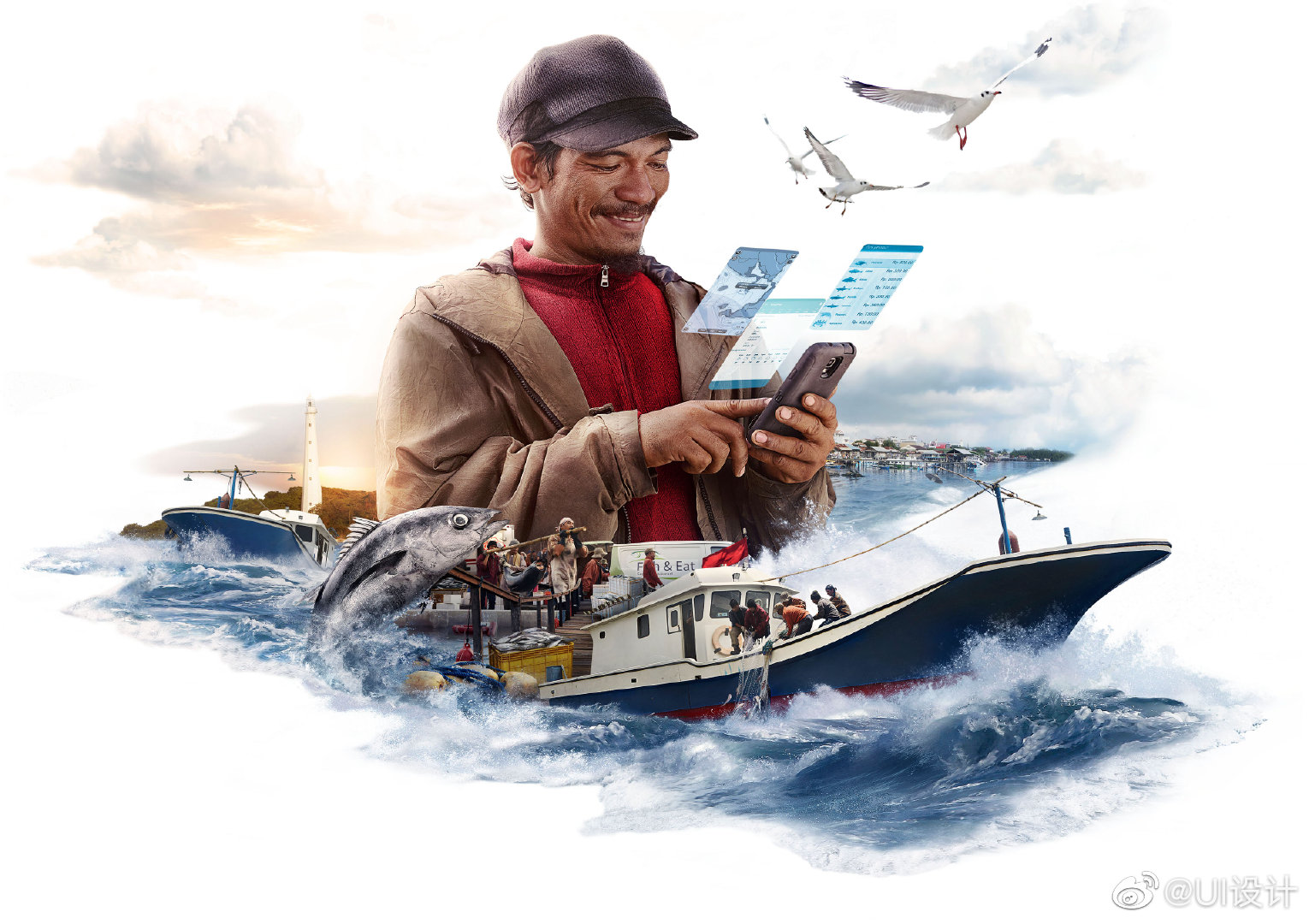 高清航空公司创意广告设计灵感