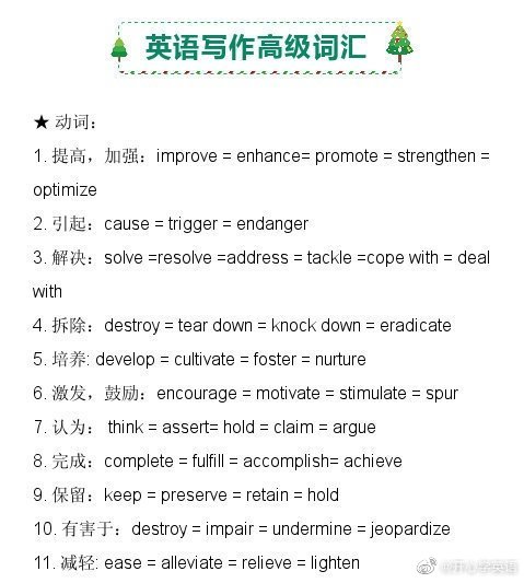 掌握高级句子的英文