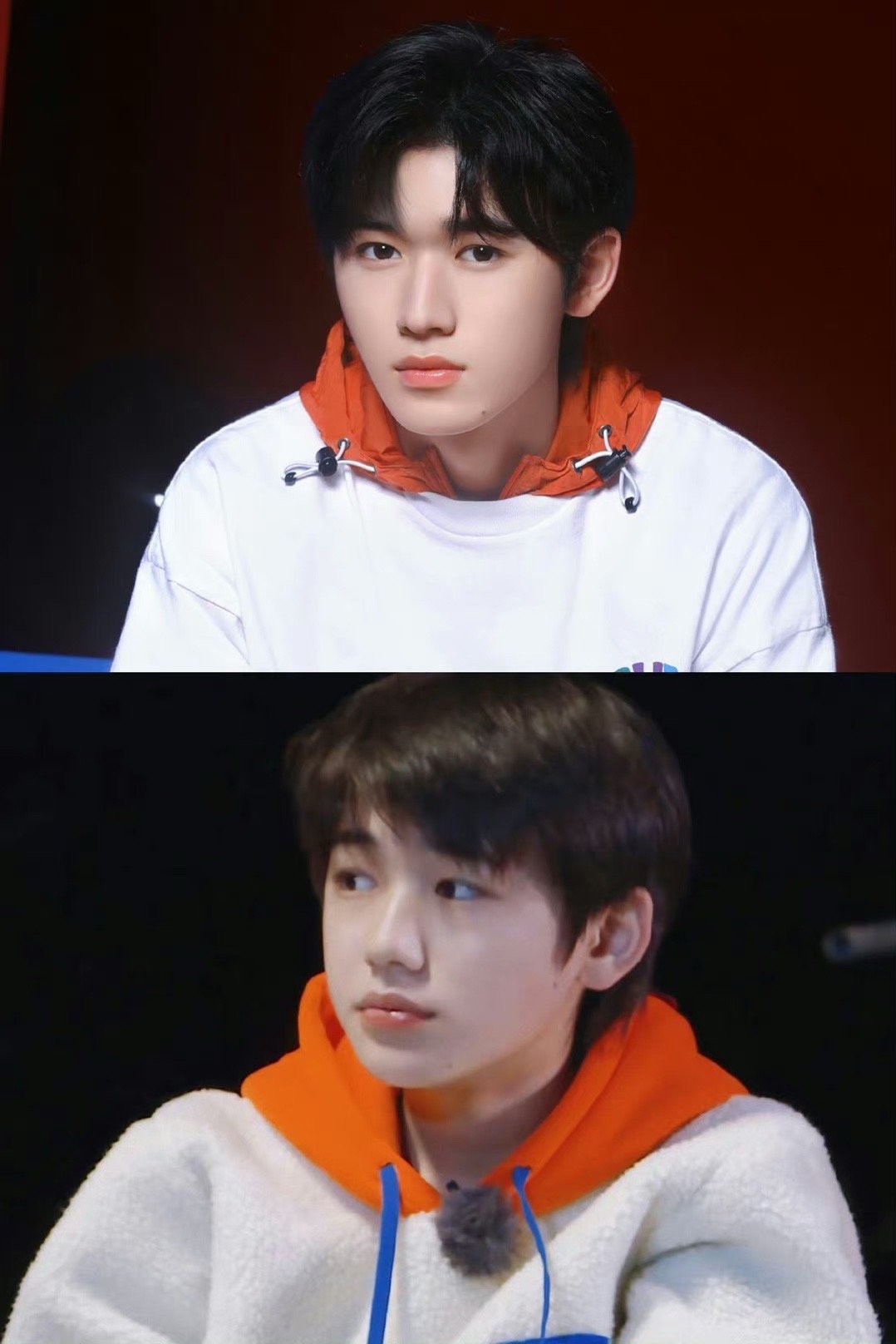 宋亚轩最新写真橘色领卫衣梦回养猪时期宋村村