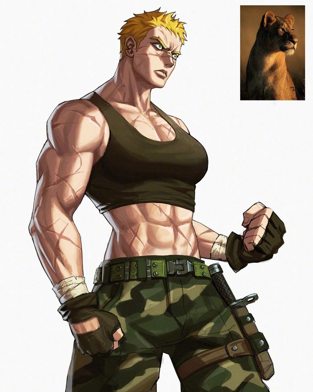 韩国太太绘制的动物拟人化狼的拟人真的帅疯了