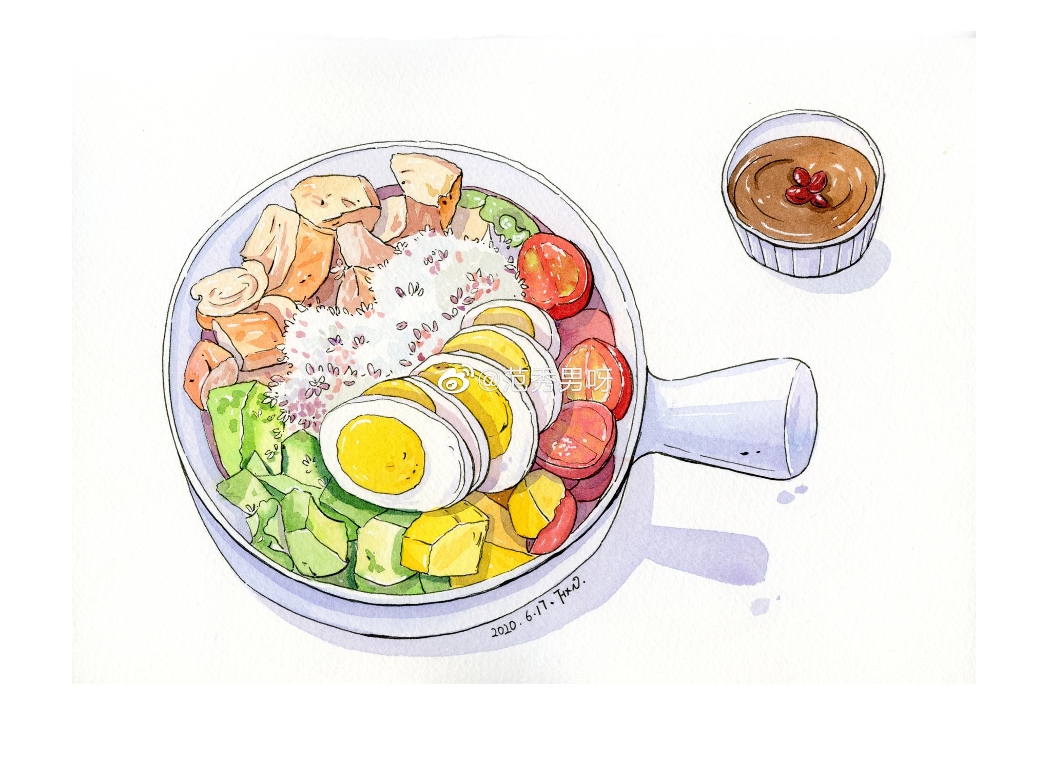 美食插画 | 作者:@范秀男呀_高清图集_新浪网