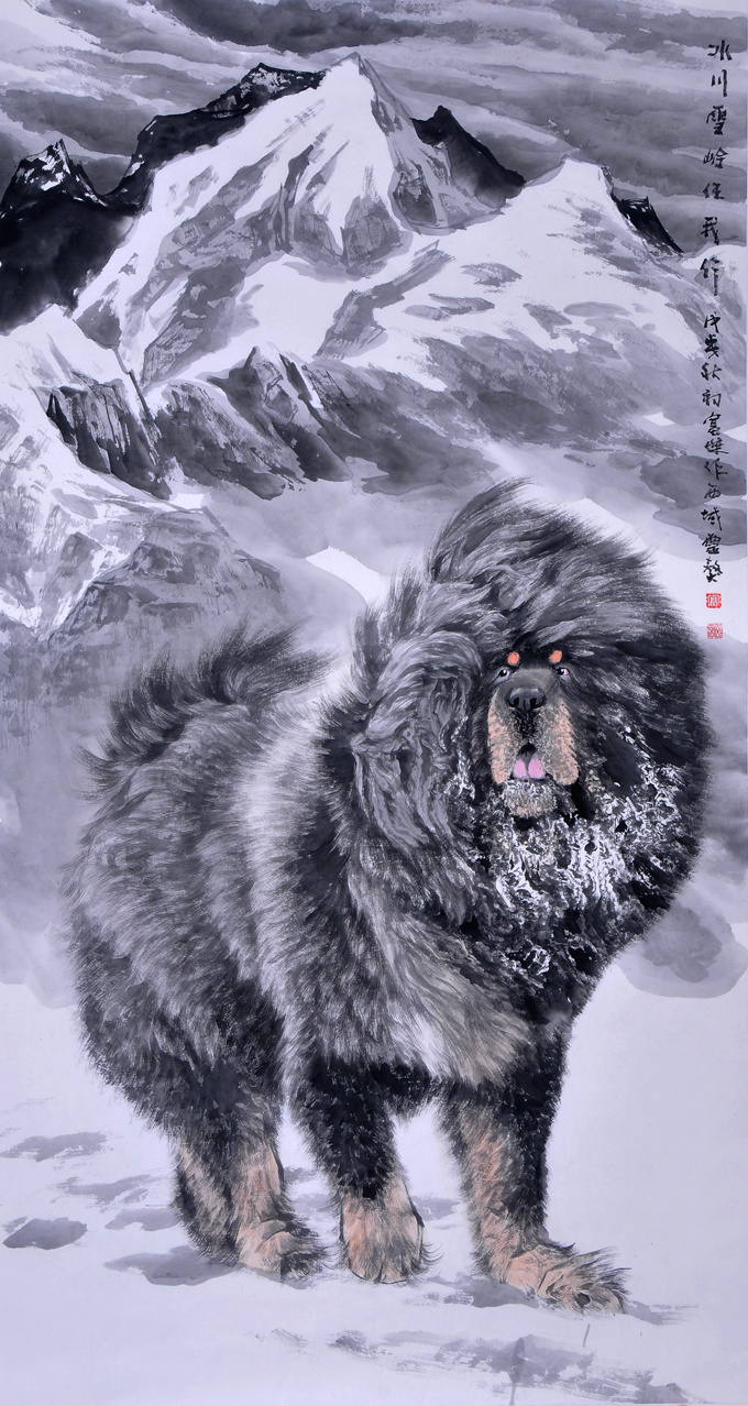 丁富杰 | 国画藏獒,霸气十足!_高清图集_新浪网