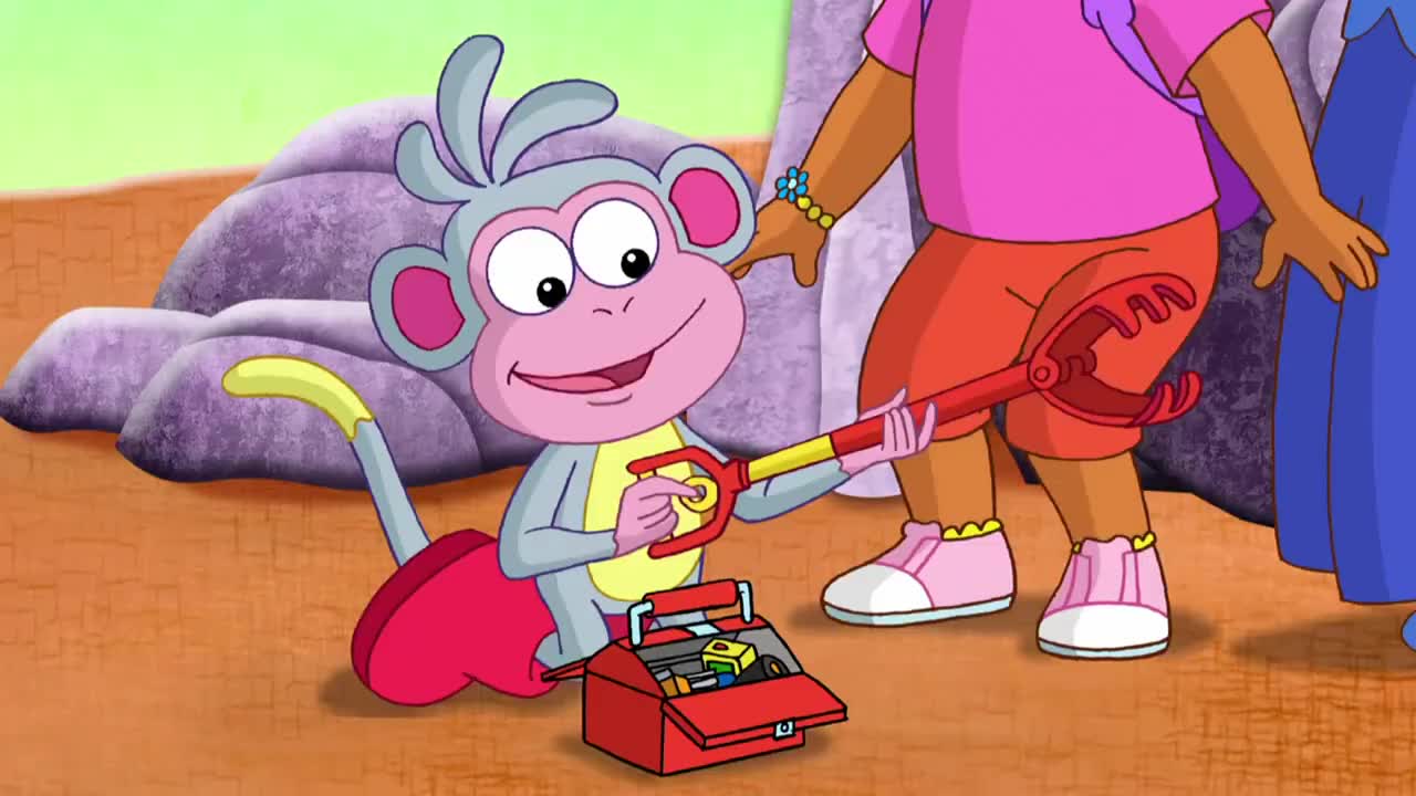 爱探险的朵拉布茨胶水真给力魔法棒都能粘回去看不到裂痕