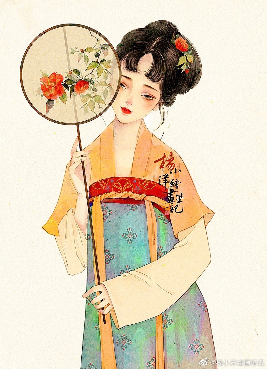 国风汉服插画配色合集 来自 @杨小洋插画 作品