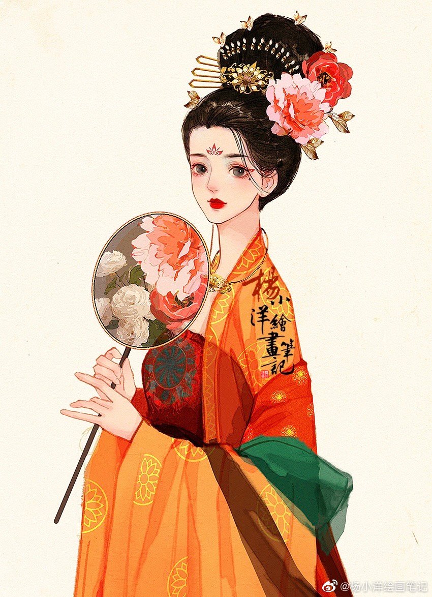 国风汉服插画配色合集 来自 @杨小洋插画 作品