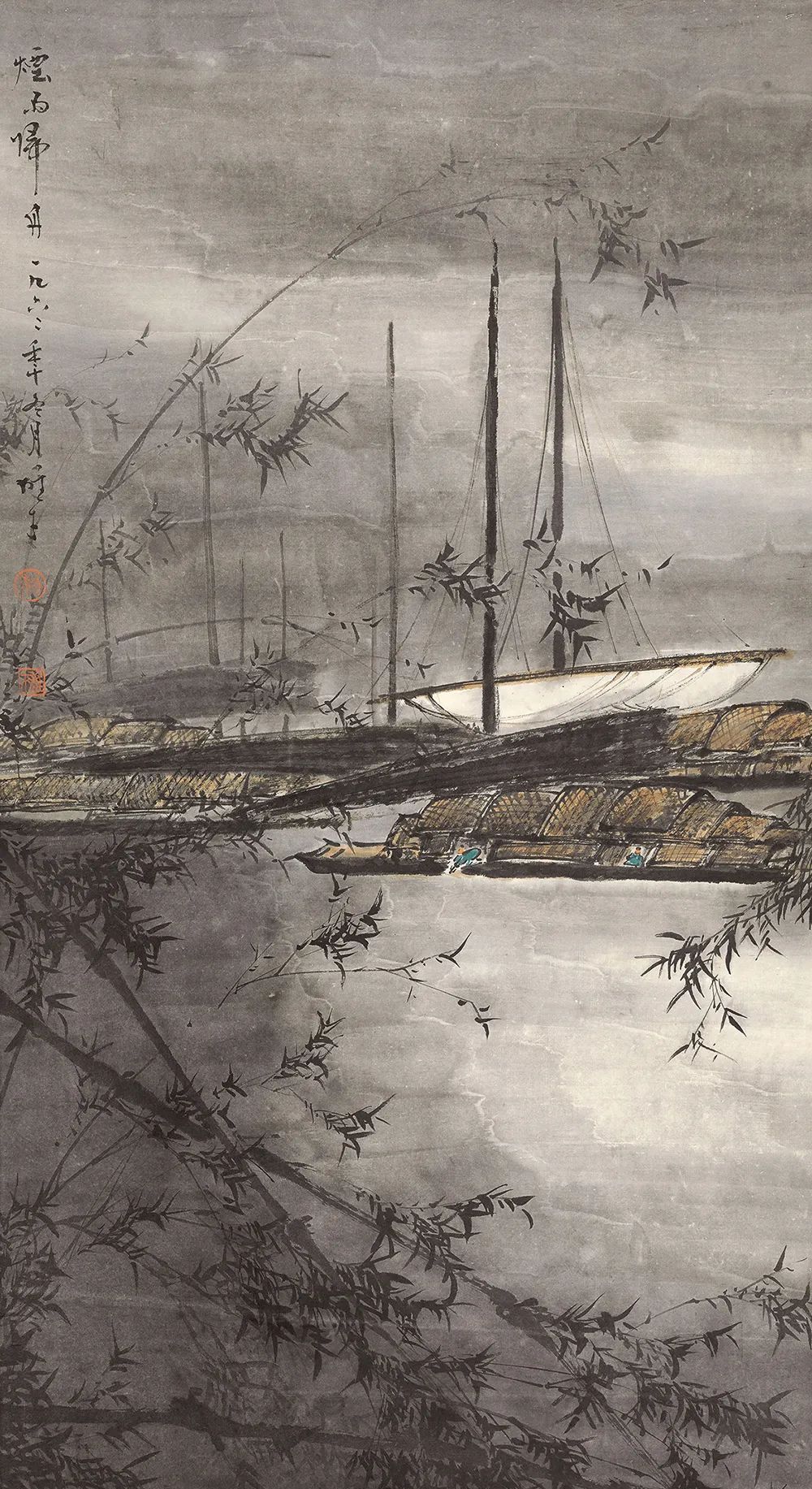 大师画雨景清润至极