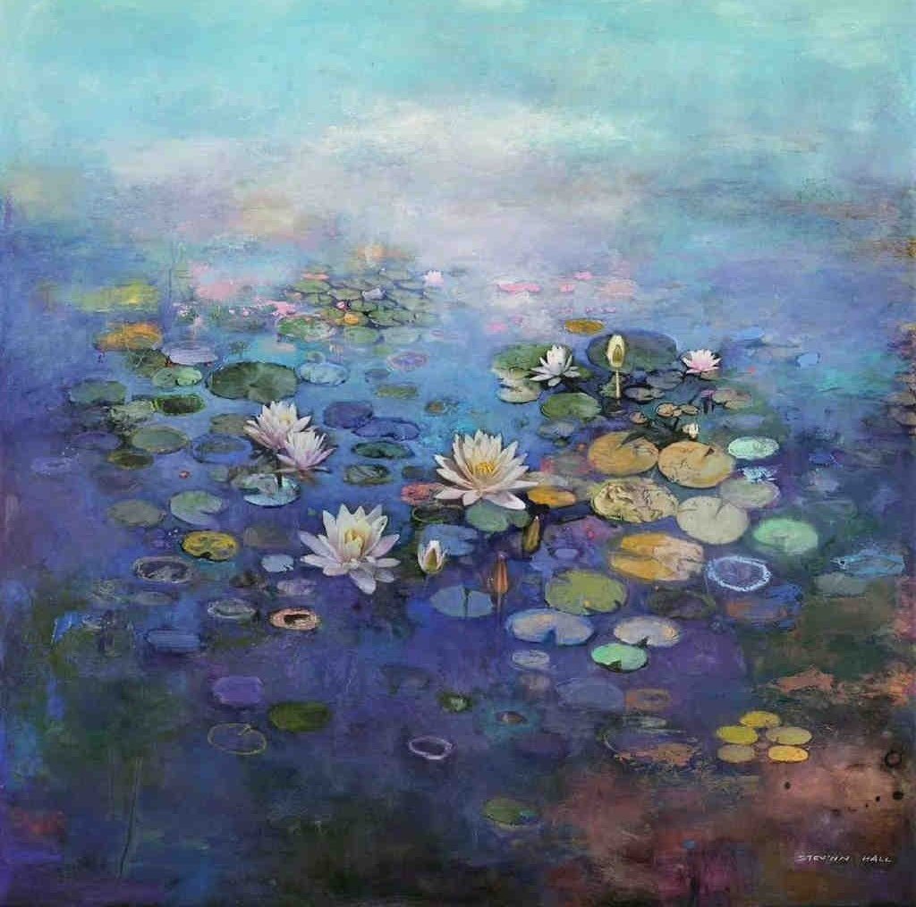 nnhall油画欣赏睡莲花